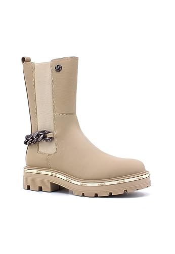 Liu-Jo 4F3717EX014 Damen-Amphibie, aus Leder, Sand oder Schwarz, lässiges Modell. Ein bequemer Schuh für alle Gelegenheiten. Herbst/Winter, sand, 38 EU von Liu Jo