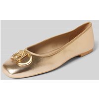 Liu Jo Ballerinas mit Label-Detail Modell 'DAFNE' in Gold, Größe 36 von Liu Jo