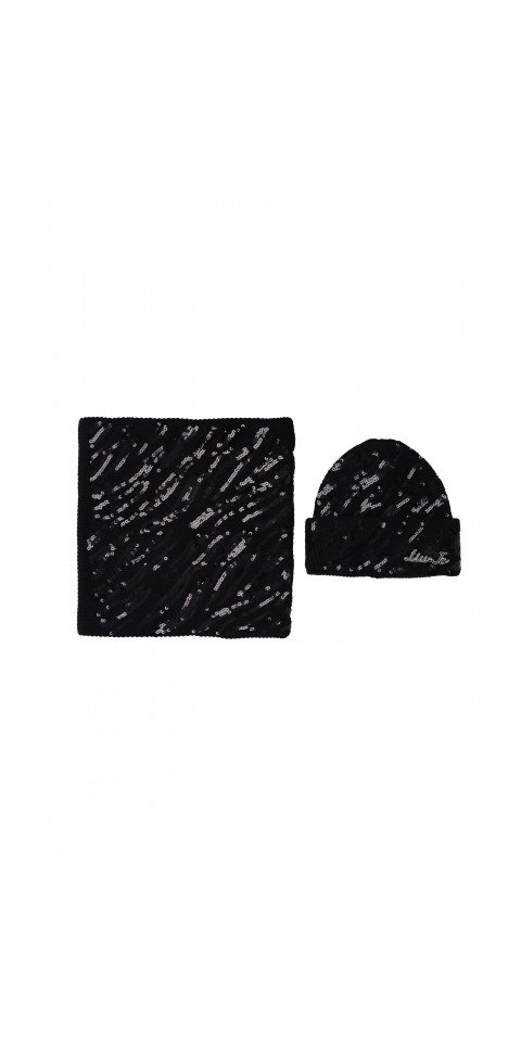 Liu Jo Beanie - Beanie und Handschuhe mit Pailletten (Mütze+Handschuhe) von Liu Jo