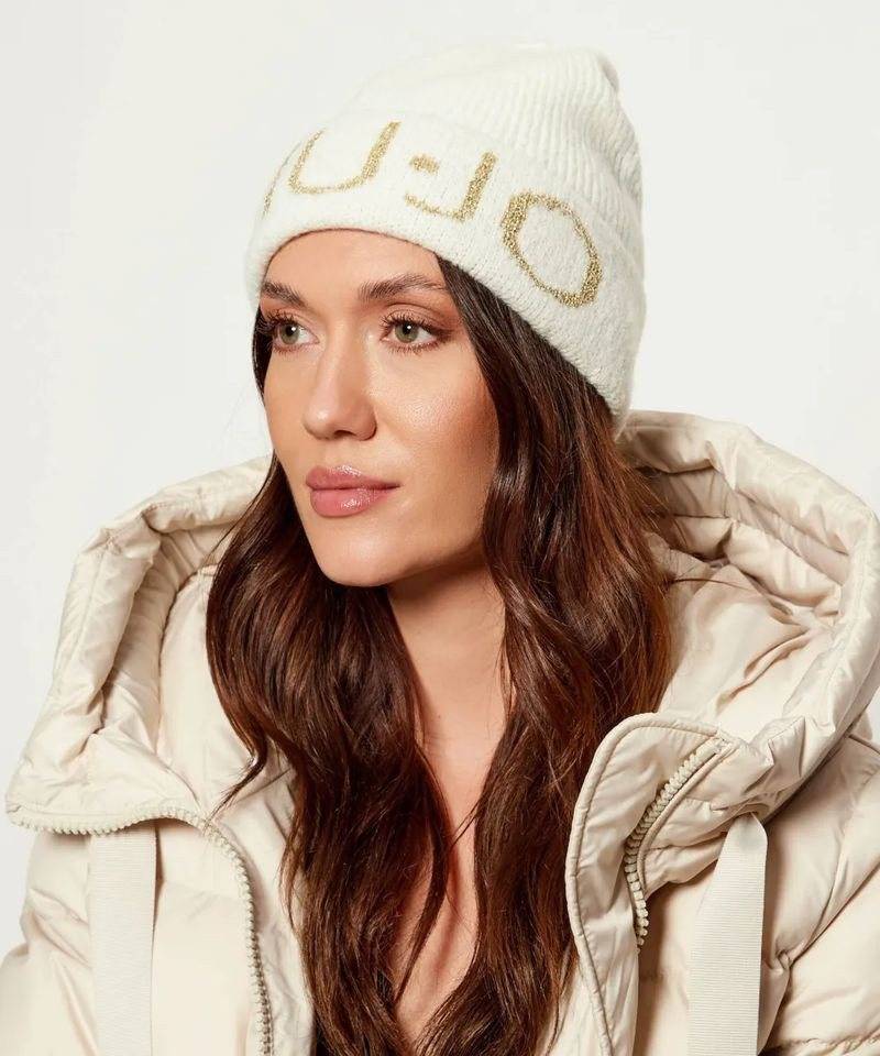Liu Jo Beanie – Damen Strickmütze mit Glitzerdetails – Wintermütze mit Logo von Liu Jo