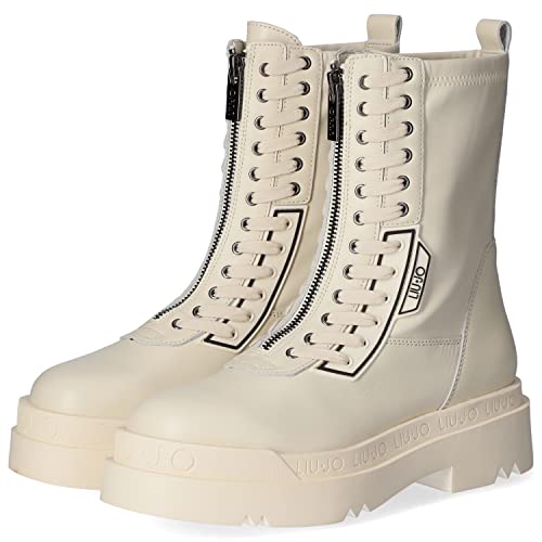 Liu Jo Damen Combat Boots Weiß Synthetik von Liu Jo