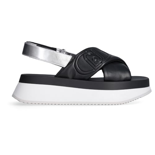 Liu Jo Damenschuhe, Modell Sandalen BA5089EX097, aus Kunstleder., Schwarz , 38 EU von Liu Jo