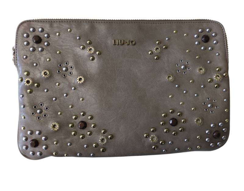 Liu Jo Handtasche Clutch Damen Kunstleder Grau Zipper A14241E0059-60906 von Liu Jo