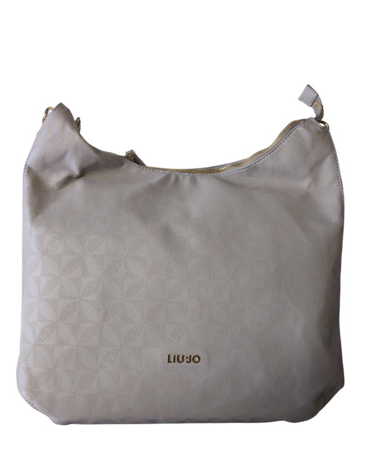 Liu Jo Handtasche Damen Shopper Kunstleder Stoff Grau Beige A15029E0003-63801 von Liu Jo