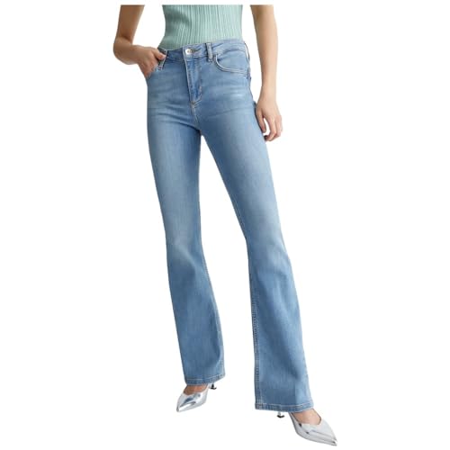 Liu Jo Jeans Liu Jo Damen Flare Fit Verschluss mit Patte, Farbe Denim Blau Modell: UXX043 D4538 78398, D.blue Stb Ten.sun W, 24 von Liu Jo