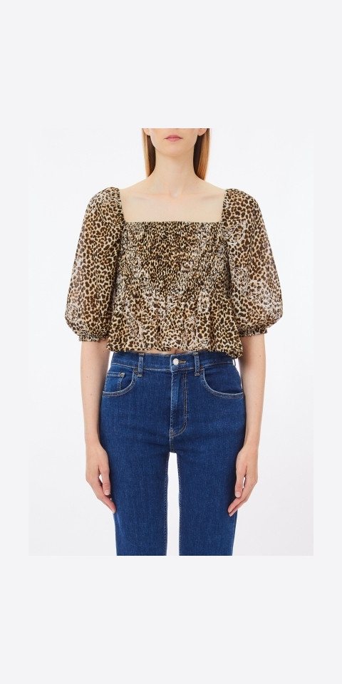 Liu Jo Kurzarmbluse – Elegante Damen-Tunika mit Animal-Print von Liu Jo