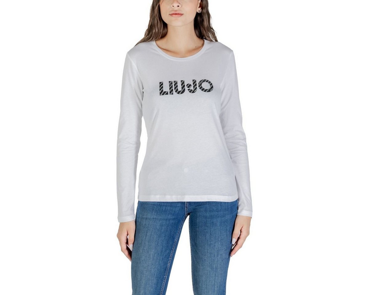 Liu Jo Langarmshirt - Longsleeve mit Strass-Logo – Shirt Langarm aus Baumwolle von Liu Jo