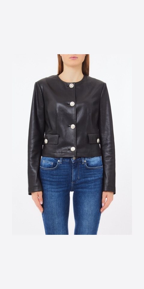 Liu Jo Lederimitatjacke – Stylische Kunstlederjacke für Damen von Liu Jo