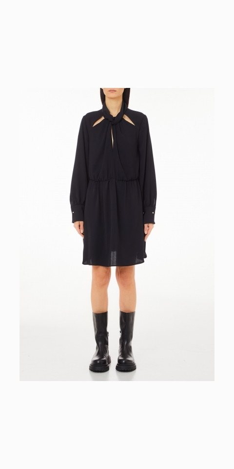 Liu Jo Midikleid - Kleid - Damenkleid - Langarmkleid - DRESS CUT OUT BLACK von Liu Jo