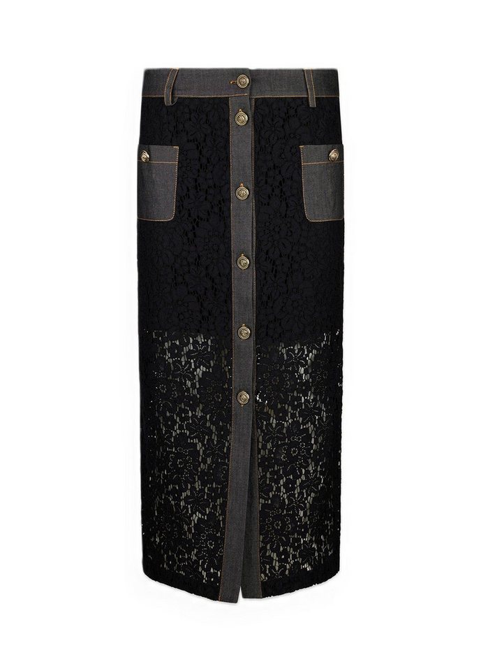 Liu Jo Midirock - Rock aus Spitze mit Denim Details von Liu Jo