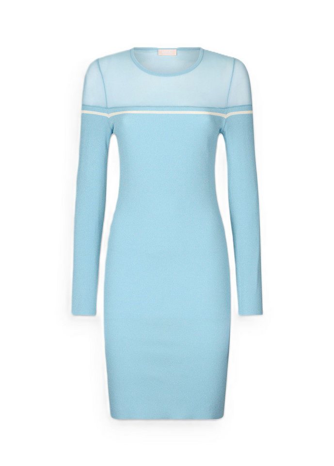 Liu Jo Minikleid – Kurzes Damen-Strickkleid mit Tülldetails – Langarmkleid von Liu Jo