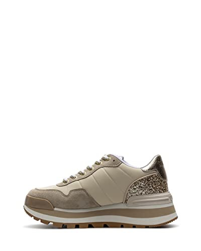 Liu Jo Damen Sneaker Low Amazing 01 Gold/beige/Taupe 37 von Liu Jo