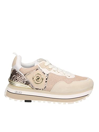 Liu Jo Scarpe Sneaker Maxi Wonder 01 Stampa animalier/Suede Light Gold DS23LJ07 BA3013EX161 36 von Liu Jo