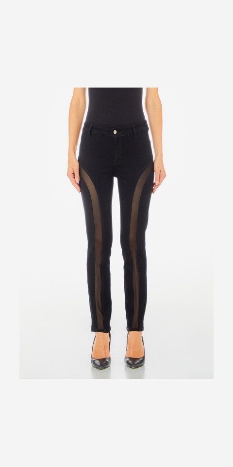 Liu Jo Stoffhose - Hose - Damenhose - transparente Einsätze - skinny fit - PANTS von Liu Jo
