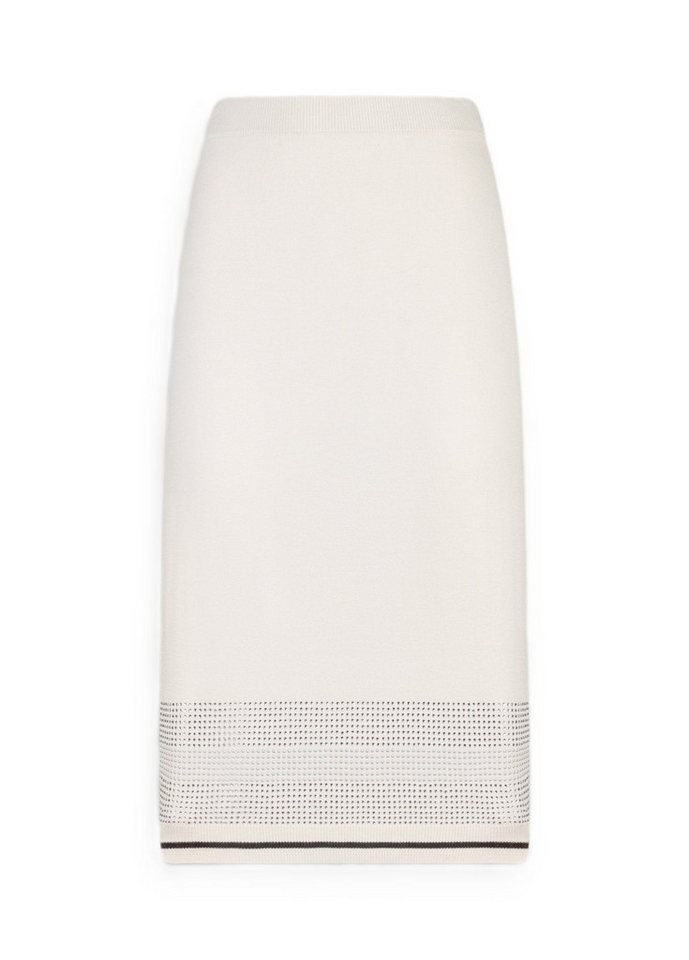 Liu Jo Strickrock – Weißer Strickrock mit Strass – Midirock aus Viskose-Mix von Liu Jo