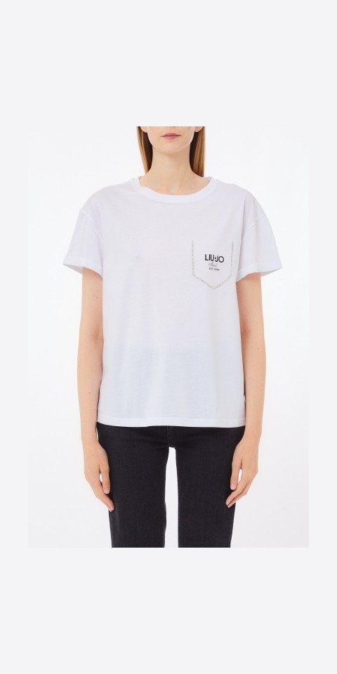 Liu Jo T-Shirt - Basic Shirt mit Liu Jo Schriftzug - Damenshirt von Liu Jo