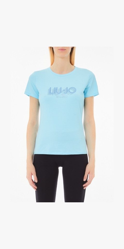 Liu Jo T-Shirt – Kurzarmshirt mit Logo & Strass von Liu Jo