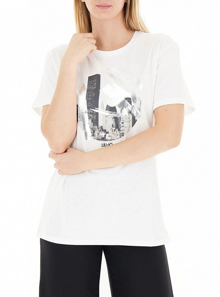 Liu Jo T-Shirt – Regular Fit T-Shirt mit Katzenmotiv – Damenshirt von Liu Jo