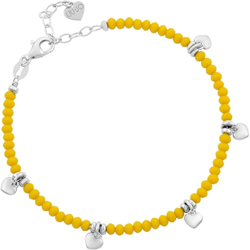 Liujo Damen Armband aus der Kollektion Jewels Collection von Armband aus 925er Silber Farbe silber-gelb mit Herz Größe: Länge 16,5 cm Die Referenz ist alj228 von Liu Jo
