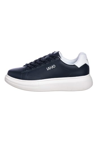 Scarpa uomo Liu-Jo sneakers Big 01 in pelle blu navy/ bianco US24LJ05 7B4027PX474S3342 43 von Liu Jo