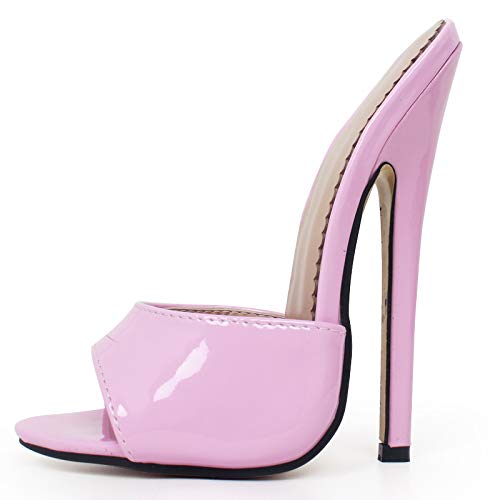 LiuGUyA High Heels Sandalen 18CM Schuhe Leder Partyschuhe,Pink-36 von LiuGUyA