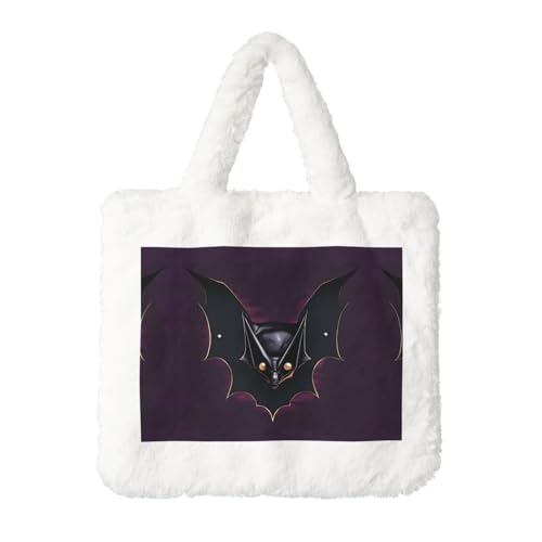 Black Ghost Bat Plüsch Handtasche Damen Flauschige Umhängetasche Herbst Winter Tote Crossbody Tasche Münztasche Geldbörse Black Ghost Bat Plüsch Handtasche Damen Flauschige Umhängetasche Herbst Winter Tote Crossbody Tasche Münztasche Geldbörse von LiuMng