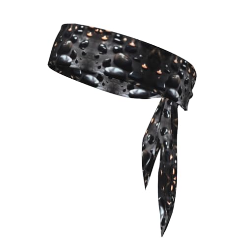 Black Mystery Heart Stone Stilvolle und bequeme Sport-Bandanas – Unisex-Trainings-Haarband für sportliche Aktivitäten Black Mystery Heart Stone Stilvolle und bequeme Sport-Bandanas – Unisex-Trainings-Haarband für sportliche Aktivitäten von LiuMng