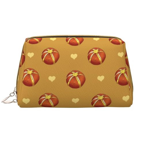 Buttered Bread Make-up-Tasche für Damen, großes Fassungsvermögen, Reise-Kosmetiktasche, PU-Leder, Reißverschluss, tragbar, weit geöffnet, Organizer von LiuMng