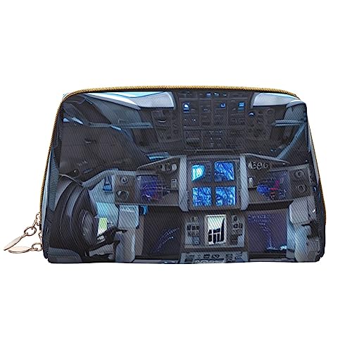 Cabin of the Future Make-up-Tasche für Damen, großes Fassungsvermögen, Reise-Kosmetiktasche, PU-Leder, Reißverschluss, tragbar, weit geöffneter Organizer Cabin of the Future Make-up-Tasche für Damen, großes Fassungsvermögen, Reise-Kosmetiktasche, PU-Leder, Reißverschluss, tragbar, weit geöffneter Organizer von LiuMng