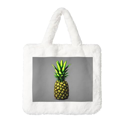 Cartoon Ananas Plüsch Handtasche: Damen Flauschige Umhängetasche Herbst Winter Tote Crossbody Tasche Münztasche Geldbörse Cartoon Ananas Plüsch Handtasche: Damen Flauschige Umhängetasche Herbst Winter Tote Crossbody Tasche Münztasche Geldbörse von LiuMng