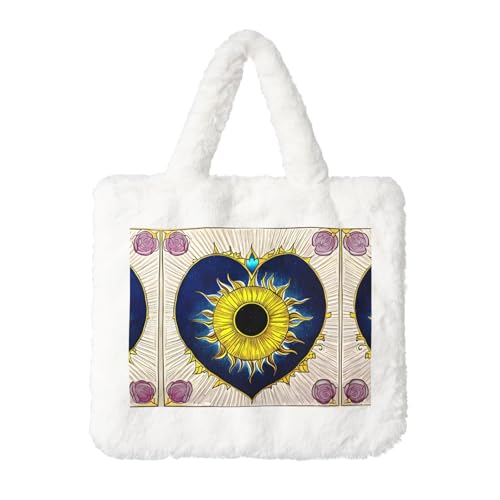 Cartoon Herz Sonne Plüsch Handtasche: Damen Flauschige Schultertasche - Herbst/Winter Tote Crossbody Tasche Münztasche Geldbörse Cartoon Herz Sonne Plüsch Handtasche: Damen Flauschige Schultertasche - Herbst/Winter Tote Crossbody Tasche Münztasche Geldbörse von LiuMng