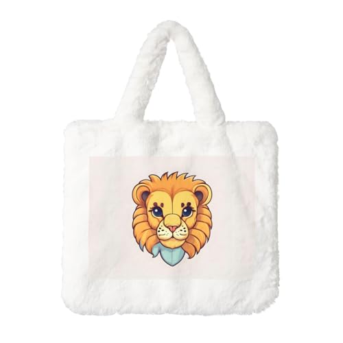 Cartoon süße kleine Löwe Plüsch Handtasche: Damen flauschige Schultertasche - Herbst/Winter Tote Crossbody Tasche Münztasche Geldbörse Cartoon süße kleine Löwe Plüsch Handtasche: Damen flauschige Schultertasche - Herbst/Winter Tote Crossbody Tasche Münztasche Geldbörse von LiuMng