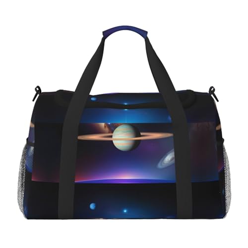 Cosmic Saturn Print Große Handreisetasche, wasserdichte Tragetasche für Damen, Seesack, Sport, Fitnessstudio für Herren Cosmic Saturn Print Große Handreisetasche, wasserdichte Tragetasche für Damen, Seesack, Sport, Fitnessstudio für Herren von LiuMng