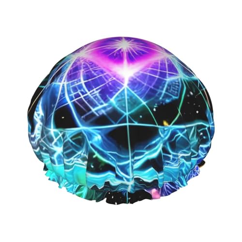 Doppellagige, wasserdichte Duschhaube – achtdimensionaler Raum, elastisch, wiederverwendbar, Duschhaube, Haarschutz, Hut für Damen und Herren Doppellagige, wasserdichte Duschhaube – achtdimensionaler Raum, elastisch, wiederverwendbar, Duschhaube, Haarschutz, Hut für Damen und Herren von LiuMng