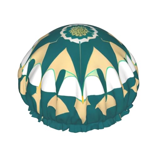 Doppellagige, wasserdichte Duschhaube – exotischer Stil, Blumenmuster, elastisch, wiederverwendbar, Duschhaube, Haarschutz, Hut für Damen und Herren Doppellagige, wasserdichte Duschhaube – exotischer Stil, Blumenmuster, elastisch, wiederverwendbar, Duschhaube, Haarschutz, Hut für Damen und Herren von LiuMng