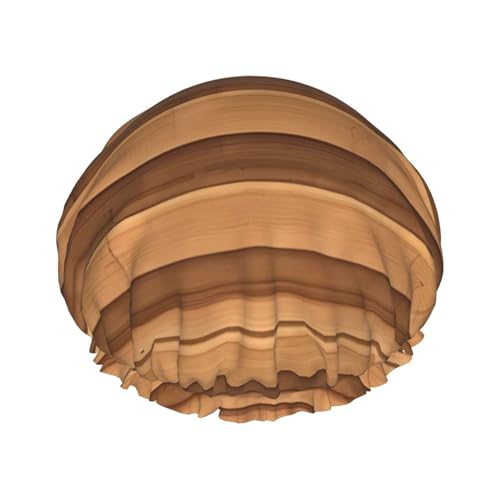 Doppellagige, wasserdichte Duschhaube – originale Holzfarbe, elastisch, wiederverwendbar, Duschhaube, Haarschutz, Hut für Damen und Herren Doppellagige, wasserdichte Duschhaube – originale Holzfarbe, elastisch, wiederverwendbar, Duschhaube, Haarschutz, Hut für Damen und Herren von LiuMng