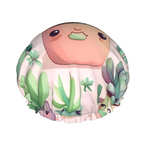 Doppellagige, wasserdichte Duschhaube – schöne Sukkulenten, elastisch, wiederverwendbar, Duschhaube, Haarschutz, Hut für Damen und Herren Doppellagige, wasserdichte Duschhaube – schöne Sukkulenten, elastisch, wiederverwendbar, Duschhaube, Haarschutz, Hut für Damen und Herren von LiuMng