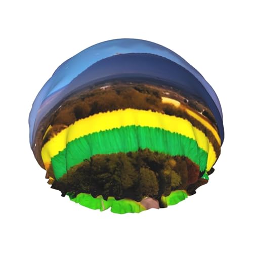Doppellagige wasserdichte Duschhaube – Abend-Regenbogen, elastisch, wiederverwendbar, Duschhaube, Haarschutz, Hut für Damen und Herren Doppellagige wasserdichte Duschhaube – Abend-Regenbogen, elastisch, wiederverwendbar, Duschhaube, Haarschutz, Hut für Damen und Herren von LiuMng