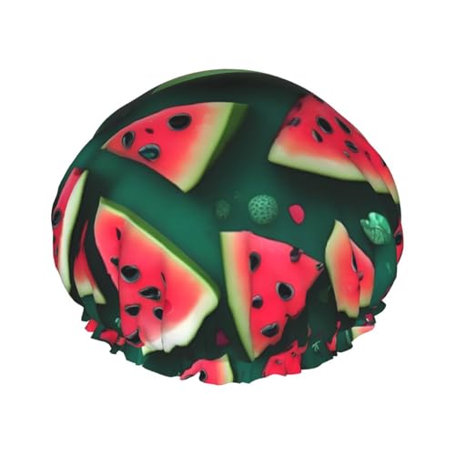 Doppellagige wasserdichte Duschhaube – Dream Wassermelone, elastisch, wiederverwendbar, Duschhaube, Haarschutz, Hut für Damen und Herren Doppellagige wasserdichte Duschhaube – Dream Wassermelone, elastisch, wiederverwendbar, Duschhaube, Haarschutz, Hut für Damen und Herren von LiuMng