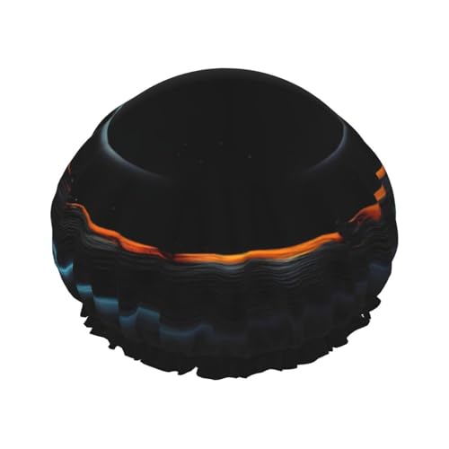 Doppellagige wasserdichte Duschhaube – Geheimnisvolle kosmische schwarze Löcher, elastisch, wiederverwendbar, Duschhaube, Haarschutz, Hut für Damen und Herren von LiuMng