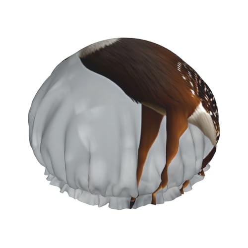 Doppellagige wasserdichte Duschhaube – Graue Pflaume Hirsch elastische wiederverwendbare Duschhaube Haarschutz Hut für Damen und Herren Doppellagige wasserdichte Duschhaube – Graue Pflaume Hirsch elastische wiederverwendbare Duschhaube Haarschutz Hut für Damen und Herren von LiuMng