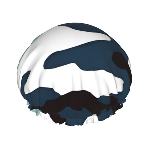 Doppellagige wasserdichte Duschhaube – Marine-Tarnmuster, elastisch, wiederverwendbar, Duschhaube, Haarschutz, Hut für Damen und Herren Doppellagige wasserdichte Duschhaube – Marine-Tarnmuster, elastisch, wiederverwendbar, Duschhaube, Haarschutz, Hut für Damen und Herren von LiuMng