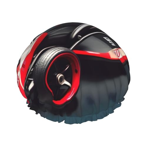 Doppellagige wasserdichte Duschhaube – Mini-Kart, elastisch, wiederverwendbar, Duschhaube, Haarschutz, Hut für Damen und Herren Doppellagige wasserdichte Duschhaube – Mini-Kart, elastisch, wiederverwendbar, Duschhaube, Haarschutz, Hut für Damen und Herren von LiuMng