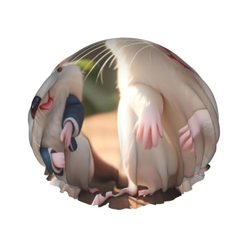 Doppellagige wasserdichte Duschhaube – Mutter und Kind Ratten elastische wiederverwendbare Duschhaube Haarschutz Hut für Damen und Herren Doppellagige wasserdichte Duschhaube – Mutter und Kind Ratten elastische wiederverwendbare Duschhaube Haarschutz Hut für Damen und Herren von LiuMng