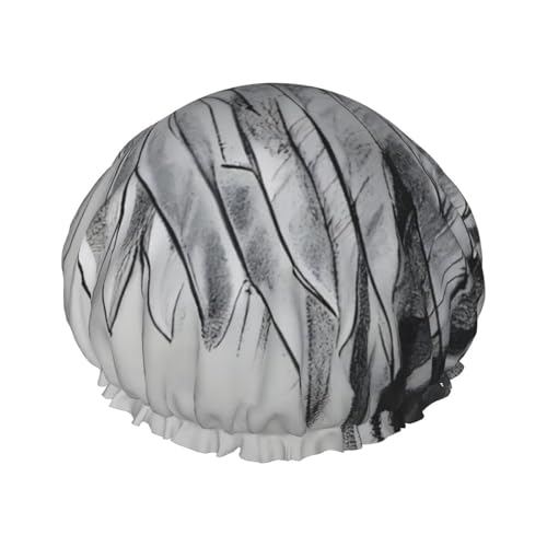 Doppellagige wasserdichte Duschhaube – Skizzieren eines Adlers, elastische, wiederverwendbare Duschhaube, Haarschutz, Hut für Damen und Herren Doppellagige wasserdichte Duschhaube – Skizzieren eines Adlers, elastische, wiederverwendbare Duschhaube, Haarschutz, Hut für Damen und Herren von LiuMng