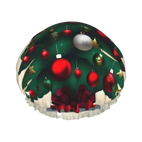 Doppellagige wasserdichte Duschhaube – Weihnachtsgeschenk, Baum, elastisch, wiederverwendbar, Duschhaube, Haarschutz, Hut für Damen und Herren Doppellagige wasserdichte Duschhaube – Weihnachtsgeschenk, Baum, elastisch, wiederverwendbar, Duschhaube, Haarschutz, Hut für Damen und Herren von LiuMng
