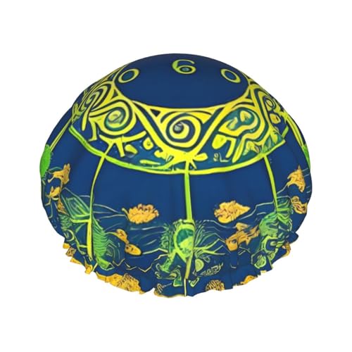 Doppellagige wasserdichte Duschhaube – Yin Yang Totem Elastische, wiederverwendbare Duschhaube, Haarschutz, Hut für Damen und Herren Doppellagige wasserdichte Duschhaube – Yin Yang Totem Elastische, wiederverwendbare Duschhaube, Haarschutz, Hut für Damen und Herren von LiuMng