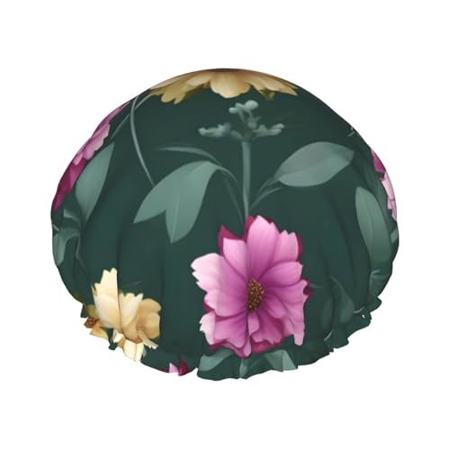 Doppellagige wasserdichte Duschhaube – schöne lila Blumen, elastisch, wiederverwendbar, Duschhaube, Haarschutz, Hut für Damen und Herren Doppellagige wasserdichte Duschhaube – schöne lila Blumen, elastisch, wiederverwendbar, Duschhaube, Haarschutz, Hut für Damen und Herren von LiuMng
