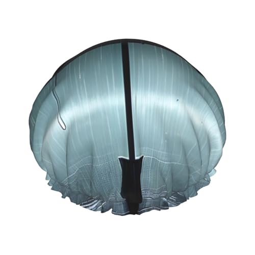 Doppellagige wasserdichte Duschhaube – schwarzer Regenschirm im Regen, elastisch, wiederverwendbar, Duschhaube, Haarschutz, Hut für Damen und Herren Doppellagige wasserdichte Duschhaube – schwarzer Regenschirm im Regen, elastisch, wiederverwendbar, Duschhaube, Haarschutz, Hut für Damen und Herren von LiuMng