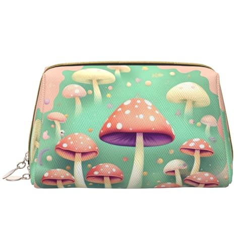 Dream Mushroom Make-up-Tasche für Damen, großes Fassungsvermögen, Reise-Kosmetiktasche, PU-Leder, Reißverschluss, tragbar, weit geöffnet, Organizer Dream Mushroom Make-up-Tasche für Damen, großes Fassungsvermögen, Reise-Kosmetiktasche, PU-Leder, Reißverschluss, tragbar, weit geöffnet, Organizer von LiuMng